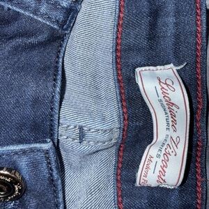 Luciano Visconti Men’s Dark Wash Stretch Jeans 34x32 Modern Straight